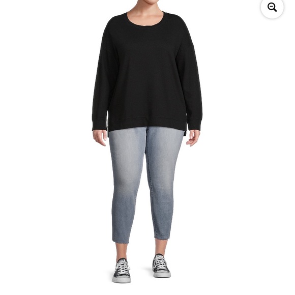 🆕Terra & Sky Women's Plus Size FrenchTerry Sweatshirt - Picture 2 of 8